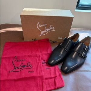 Christian Louboutin Black Leather Oxfords